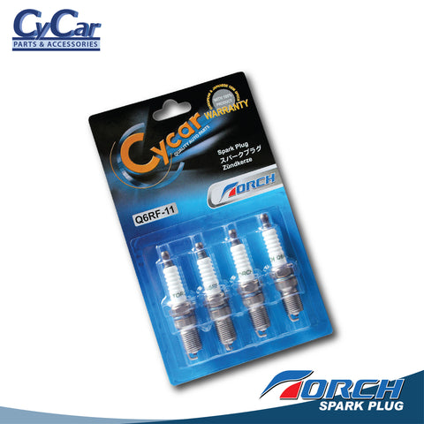 Torch Spark Plug (Q6RF-11) - SET OF 4 (1 pack) or SET OF 12 (3 packs) or SET OF 20 (5 packs)