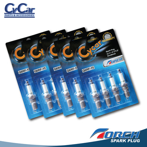 Torch Spark Plug (Q6RF-11) - SET OF 4 (1 pack) or SET OF 12 (3 packs) or SET OF 20 (5 packs)