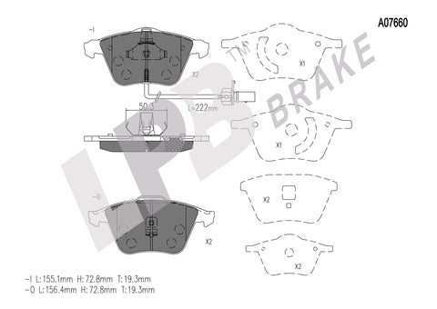 NA07660 Front Pads Audi A6 C5