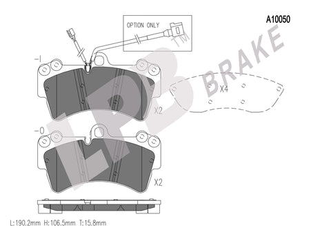 NA10050  Front Pads Audi Q7 4LB 3.0