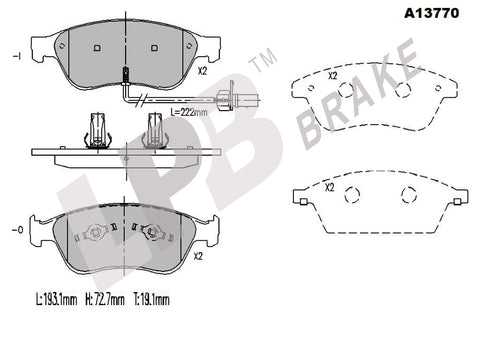 NA13770 Front Pads Audi A6 C6/4F2