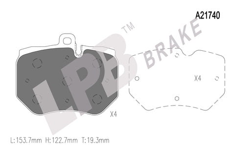 NA21740 Front Pads Audi Q7 4LB TFSI
