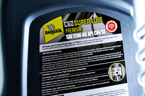 Bardahl C60 Premium Diesel 15W-40 CI4/SL - 7 Litre NB27287-I