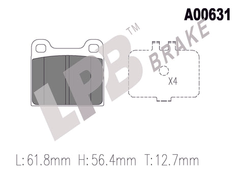 NA00631 Rear Pads M/Benz E-Class W123 / W126