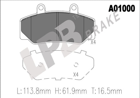 NA01000 Front Pads Volvo 740 / 744 / 940 / 944