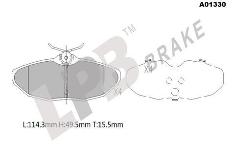 NA01330 Rear Pads Jaguar XJ6 X350