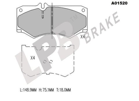 NA01520 Front Pads Land Rover Discovery Sport L550