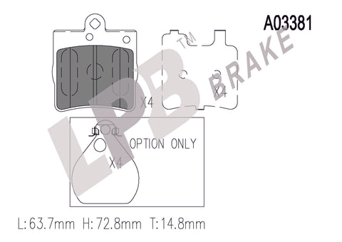 NA03381 Rear Pads M/Benz C-Class W203