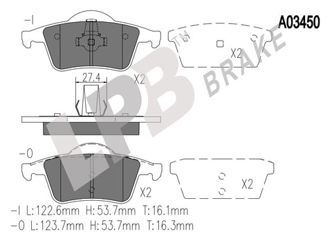 NA03450 Rear Pads Volvo S60 / S70 / S80