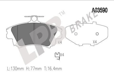 NA03590 Front Pads Volvo S40 / V40