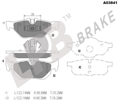 NA03841 Rear Pads BMW X1 E84 SDrive 18i