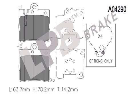 NA04290 Rear Pads M/Benz C-Class W203