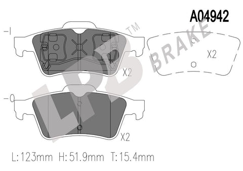 NA04942 Rear Pads Renault Espace IV RXE