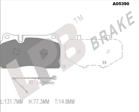 NA05390 Front Pads VW Touareg 2nd G 7P5 FSI