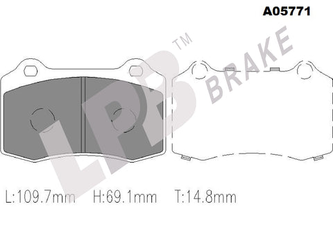 NA05771 Front Pads Peugeot 208 (Allure) / Jaguar S Type