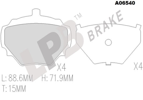 NA06540 Rear Pads Land Rover Defender L317