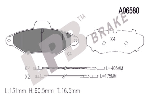 NA06580 Front Pads Citroen Xantia X1/X2