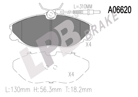 NA06620 Front Pads Peugeot 406 / Citroen Xsara