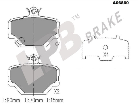 NA06860 Front Pads Smart Fortwo W450