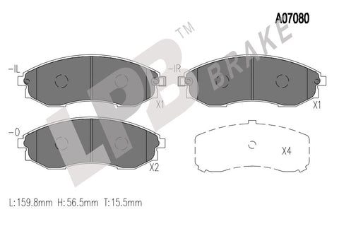 NA07080 Front Pads M/Benz MB100/140