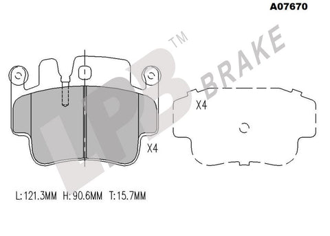 NA07670 Front Pads Porsche 911 Carrera 4 / Boxster (987)