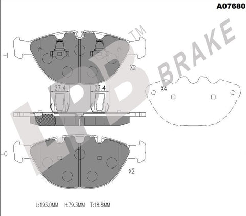 NA07680 Front Pads BMW X5 E53