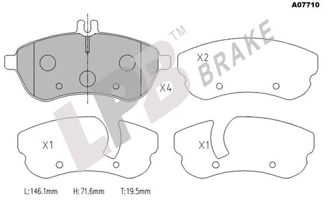 NA07710 Front Pads M/Benz C-Class W204 C180 CGI