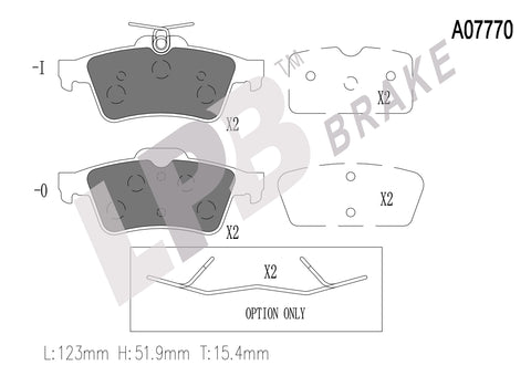 NA07770 Rear Pads Peugeot 508/508 SW