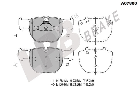 NA07800 Front Pads Range Rover L322