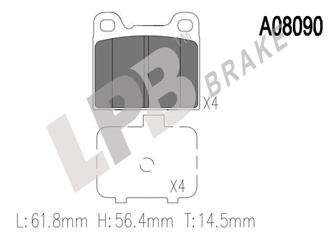 NA08090 Rear Pads Volvo 740 / 744 / 940 / 944 / S70