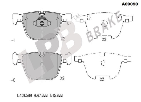 NA09090 Rear Pads BMW 6 Series E63 630i