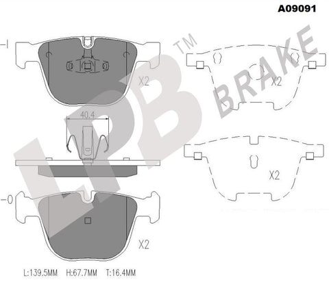 NA09091 Rear Pads BMW 7 Series F01/F02 730LI