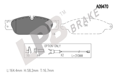 NA09470 Front Pads Jaguar XJ6 X350