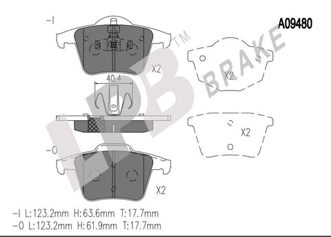 NA09480 Rear Pads Volvo XC90