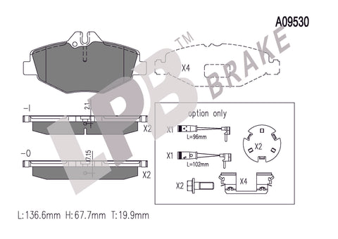 NA09530 Front Pads M/Benz E-Class W211