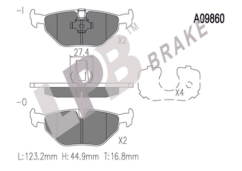 NA09860 Rear Pads BMW 5-Series E39