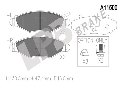 NA11500 Front Pads Peugeot 206 / Naza Bestari