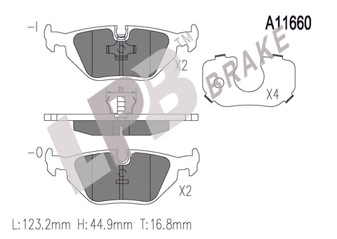NA11660  Rear Pads BMW 3-Series E36