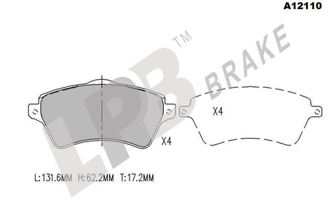 NA12110 Front Pads Land Rover Freelander 1 L314