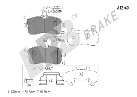 NA12140 Front Pads Peugeot 407