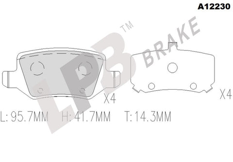 NA12230 Rear Pads M/Benz A-Class W168