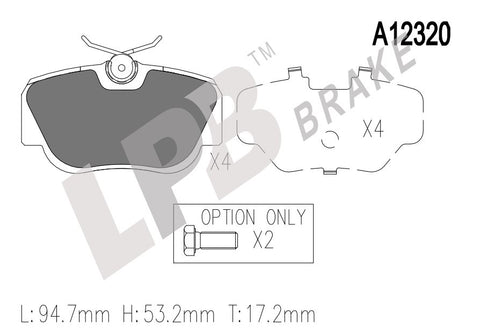 NA12320 Front Pads M/Benz E-Class W201