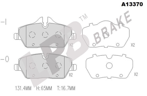 NA13370 Front Pads Mini Clubman R55 Cooper / BMW E87 120i