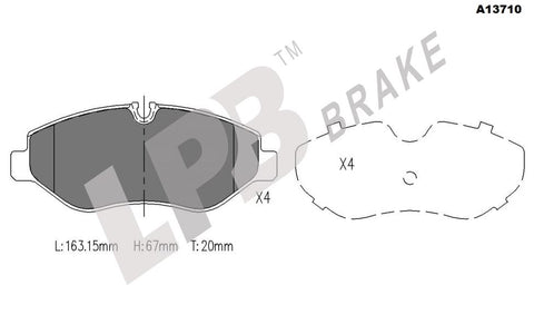NA13710 Front Pads M/Benz V-Class W639 Vito / W447 V166 Tourer
