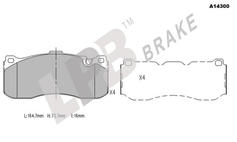 NA14300 Front Pads BMW 1 Series E87 / 3 Series E90