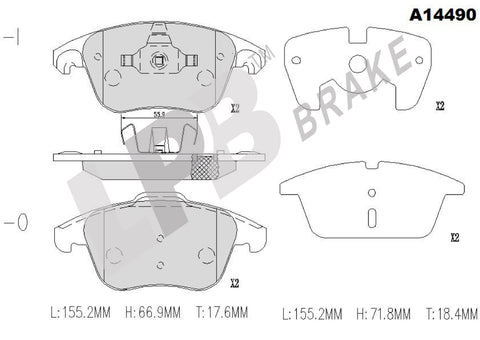NA14490 Front Pads Peugeot 3008 / Citroen C4 / Citroen DS4