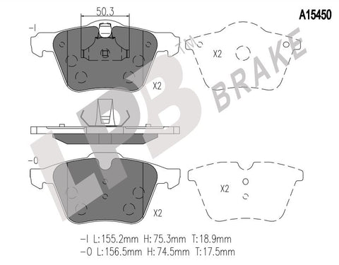 NA15450 Front Pads Volvo S60 II T4 / Ford S-Max 1st Gen Exoboost