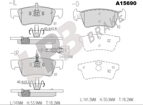 NA15690 Rear Pads VW Touareg 7L R5 TDI