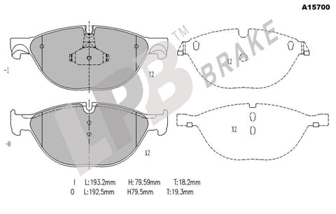 NA15700 Front Pads BMW 5/6/7 Series F10/F13/F01/F02/F03/F04