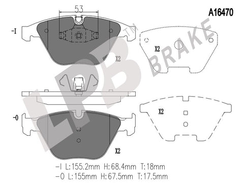 NA16470 Front Pads BMW X1 E84 SDrive 18i
